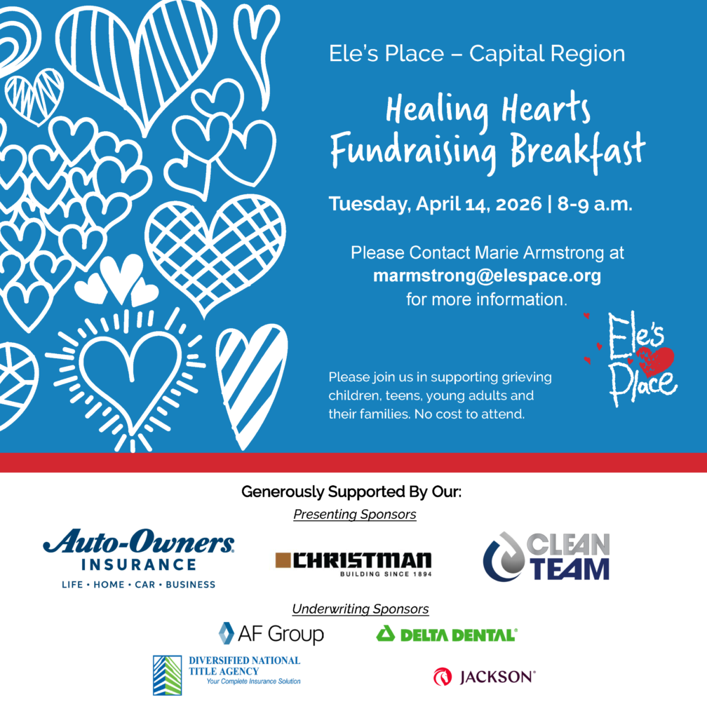 Ele's Place Healing Hearts Society Breakfast Invite